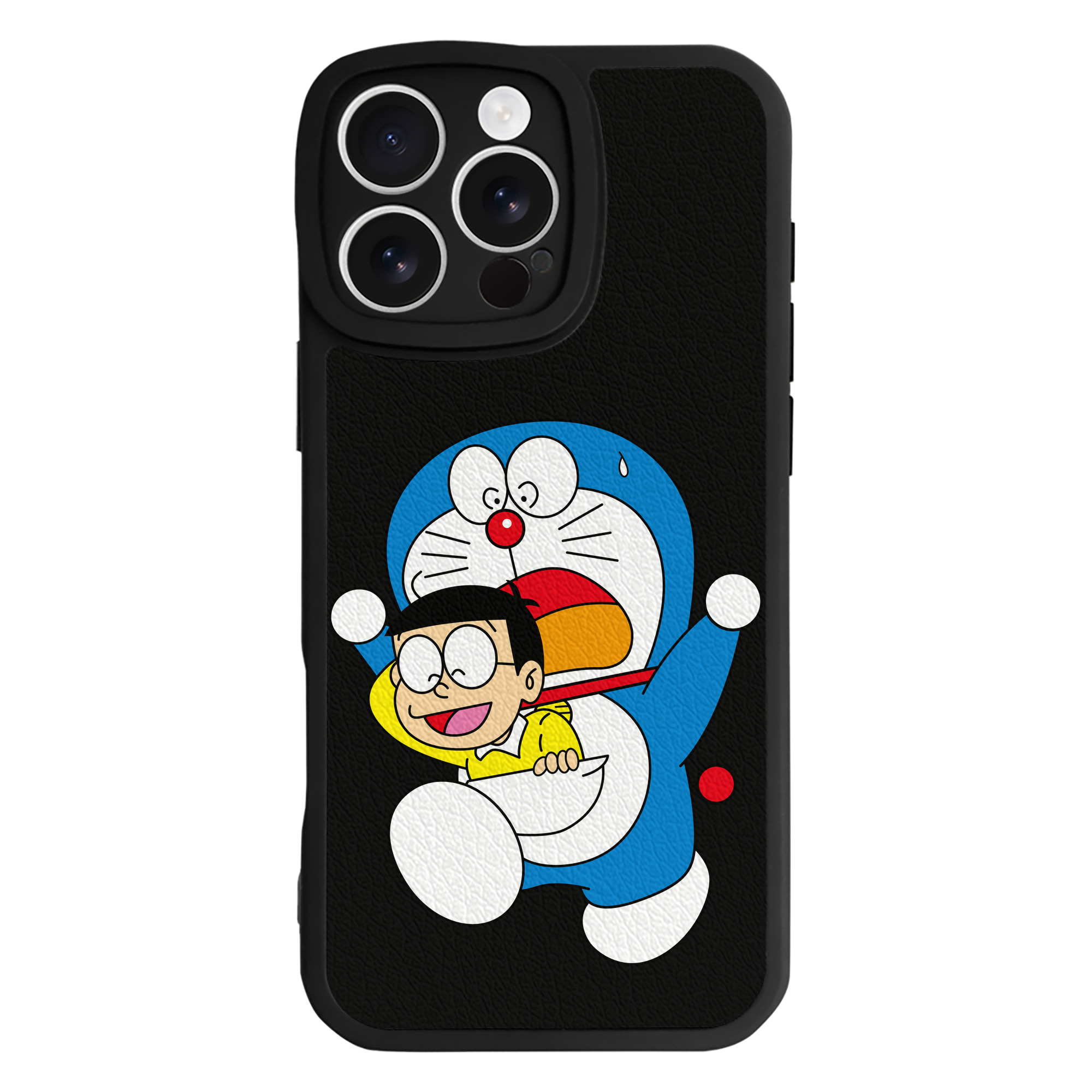 （画像用） ドラえもん Doraemon 【iPhone 16シリーズ対応】シリコンスマホケース（レザー調） 材質：シリコン